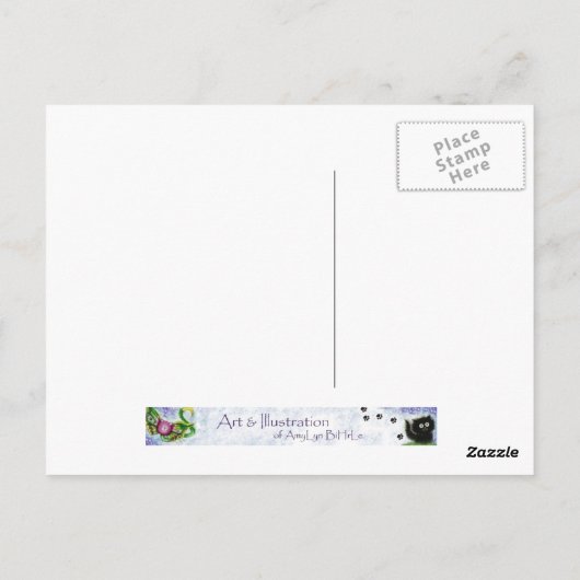 Siamese Designer Blue Briefkaart (Achterkant)