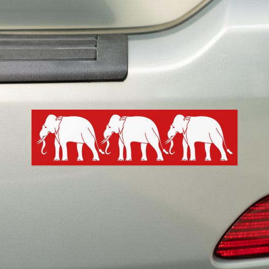 Siamese Elephant Bumpersticker (Op auto)