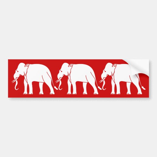 Siamese Elephant Bumpersticker (Voorkant)