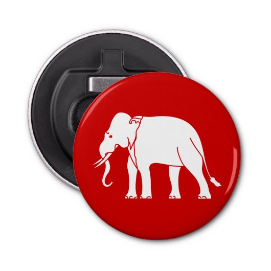 Siamese Elephant Button Flesopener (Voorkant)