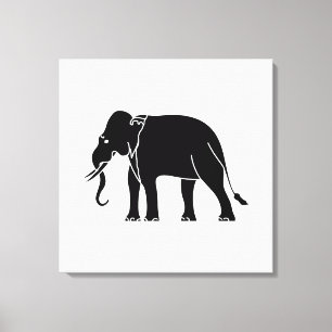 Siamese Elephant Canvas Afdruk