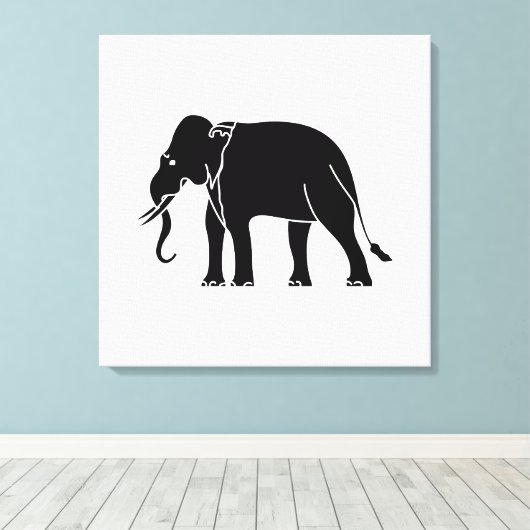 Siamese Elephant Canvas Afdruk (Insitu (Houten vloer))