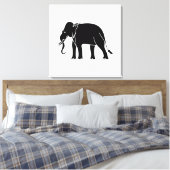 Siamese Elephant Canvas Afdruk (Insitu (Slaapkamer))