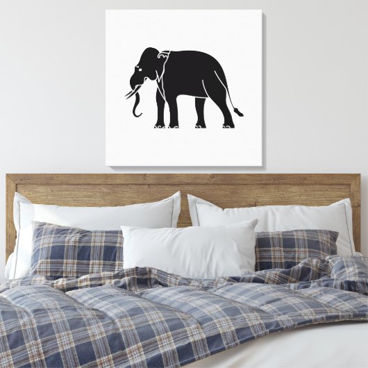 Siamese Elephant Canvas Afdruk (Insitu (Slaapkamer))