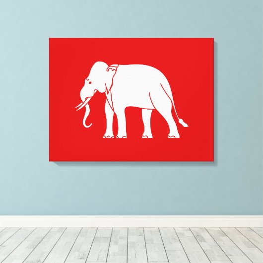 Siamese Elephant Canvas Afdruk (Insitu (Houten vloer))