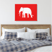 Siamese Elephant Canvas Afdruk (Insitu (Slaapkamer))