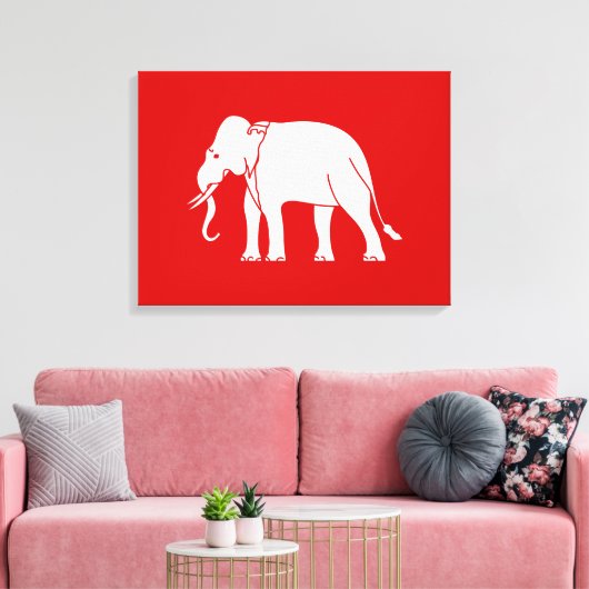 Siamese Elephant Canvas Afdruk (Insitu (Woonkamer))