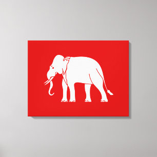 Siamese Elephant Canvas Afdruk