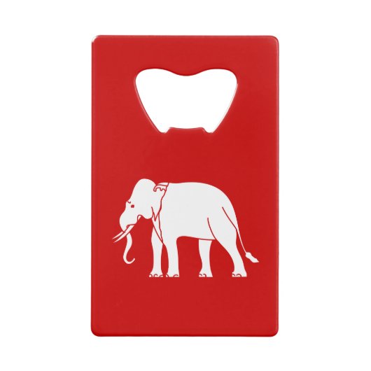 Siamese Elephant Creditkaart Flessenopener (Voorkant)
