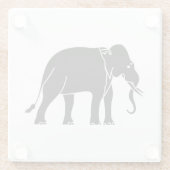 Siamese Elephant Glazen Onderzetter (Achterkant)