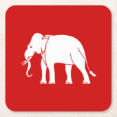 Siamese Elephant Kartonnen Onderzetters (Voorkant)