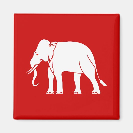 Siamese Elephant Magneet (Voorkant)
