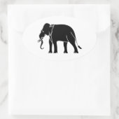Siamese Elephant Ovale Sticker (Tas)