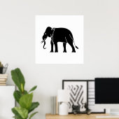Siamese Elephant Poster (Thuiskantoor)
