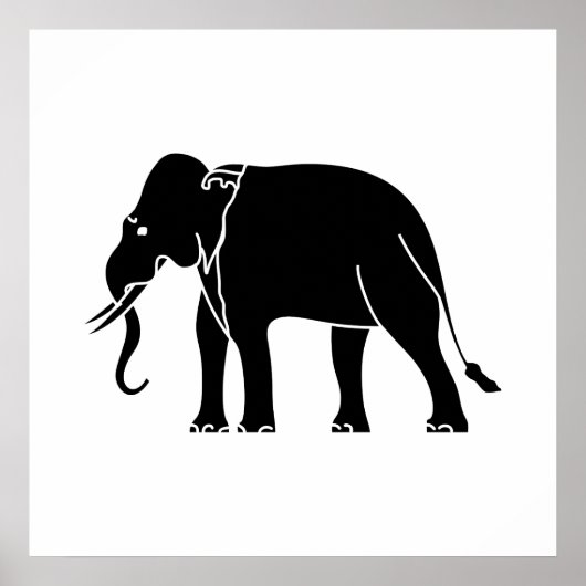 Siamese Elephant Poster (Voorkant)