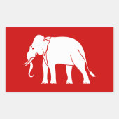 Siamese Elephant Rechthoekige Sticker (Voorkant)