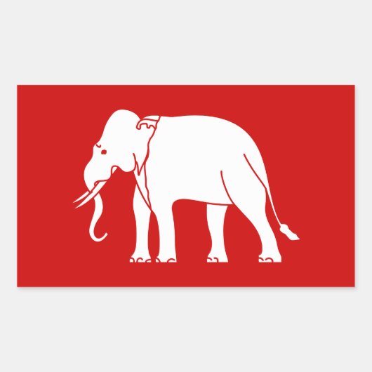 Siamese Elephant Rechthoekige Sticker (Voorkant)