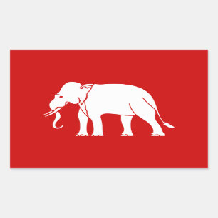 Siamese Elephant Rechthoekige Sticker