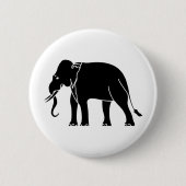 Siamese Elephant Ronde Button 5,7 Cm (Voorkant)