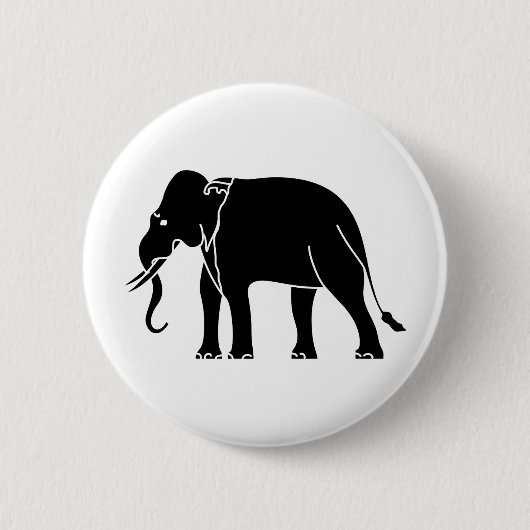 Siamese Elephant Ronde Button 5,7 Cm (Voorkant)