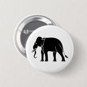 Siamese Elephant Ronde Button 5,7 Cm (Voorkant /achterkant)