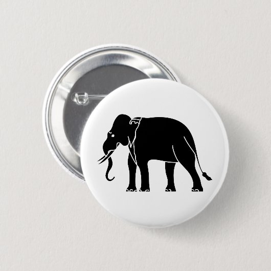 Siamese Elephant Ronde Button 5,7 Cm (Voorkant /achterkant)