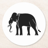 Siamese Elephant Ronde Kartonnen Onderzetter (Voorkant)