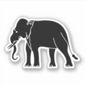 Siamese Elephant Sticker (Voorkant)