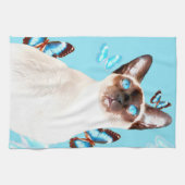 Siamese en Butterflies Theedoek (Horizontaal)