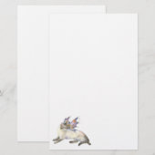 Siamese Fairy Cat - Fantasy Stationery Briefpapier (Voorkant / Achterkant)