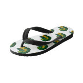 Siamese gevechtsvis cartoon illustratie kinder teenslippers (Schuin)