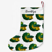 Siamese gevechtsvis cartoon illustratie kleine kerstsok (Achterkant)