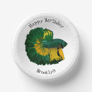 Siamese gevechtsvis cartoon illustratie papieren kommen