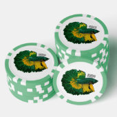 Siamese gevechtsvis cartoon illustratie poker chips (Opstapeling)