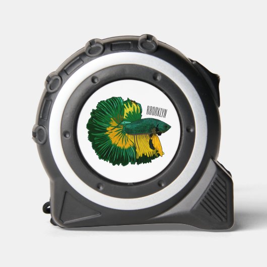 Siamese gevechtsvis cartoon illustratie rolmaat (Voorkant)