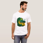 Siamese gevechtsvis cartoon illustratie t-shirt (Voorkant volledig)