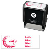 Siamese gevechtsvis cartoon illustratie  zelfinktende stempel (In situ)