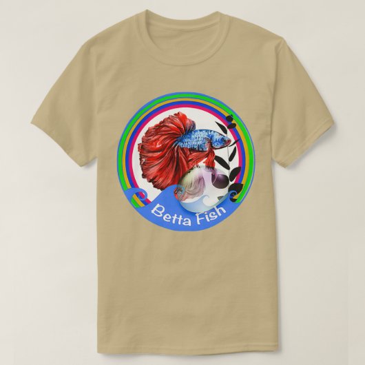 Siamese gevechtsvis in Waterverf T-shirt (Design voorkant)