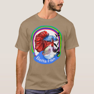 Siamese gevechtsvis in Waterverf T-shirt