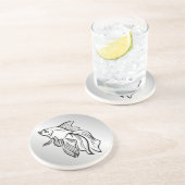 Siamese gevechtsvis zandsteen onderzetter (Zijkant)