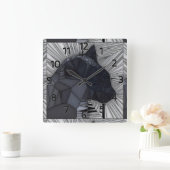 Siamese Glas in lood Stijlontwerpwandklep Vierkante Klok (Huis)