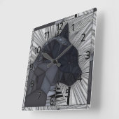 Siamese Glas in lood Stijlontwerpwandklep Vierkante Klok (Hoek)