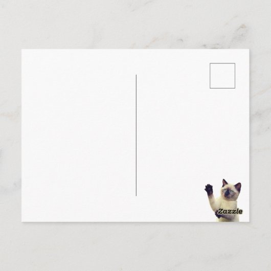 Siamese Hallo daar aangepaste boodschap Briefkaart (Achterkant)