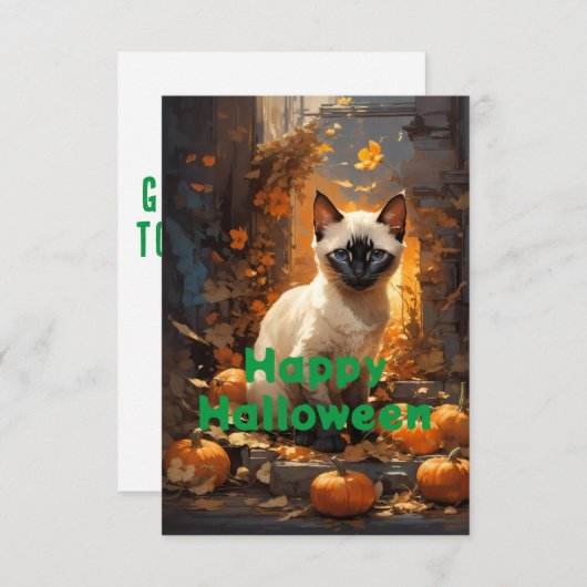 Siamese Halloween Magick Kat in Manhattan (Voorkant / Achterkant)