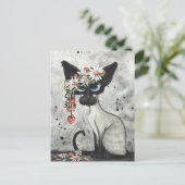 Siamese Harten van Valentijn Feestdagenkaart (Staand voorkant)