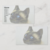Siamese (hoofdstudie) visitekaartje (Voorkant / Achterkant)