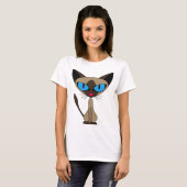 Siamese If you Please - Cartoon Siamese Cat T-shirt (Voorkant volledig)
