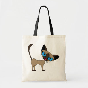 Siamese If you Please - Cartoon Siamese Cat Tote Bag