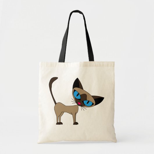Siamese If you Please - Cartoon Siamese Cat Tote Bag (Voorkant)