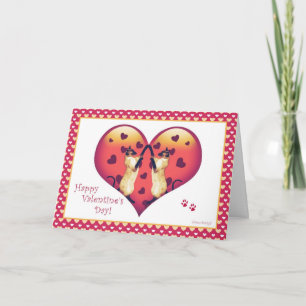 Siamese Kaart van de Valentijnsdag van de Kat